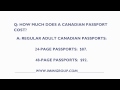 How Much Does A Canadian Passport Cost?